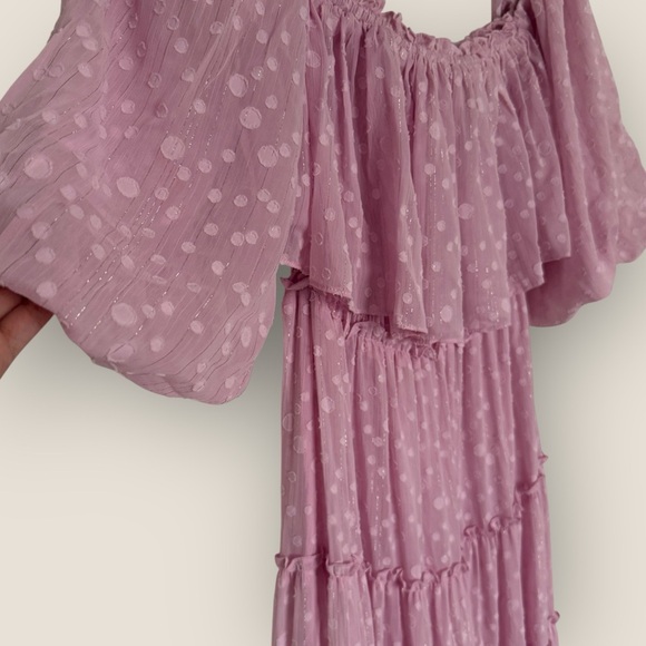 Misa | Cassandra Off-Shoulder Tiered Maxi Dress | Size XS (Fits S) | NWT - Picture 9 of 11